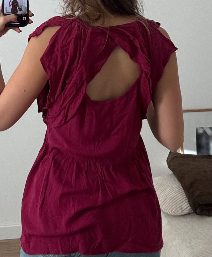 Blouse manche courte rose Fushia See u Soon femme taille XS - FR34 - W24 - photo numéro 3
