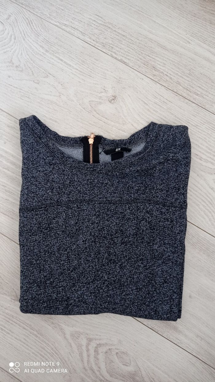 Sweat léger H&M gris chiné taille M tbe - photo numéro 4