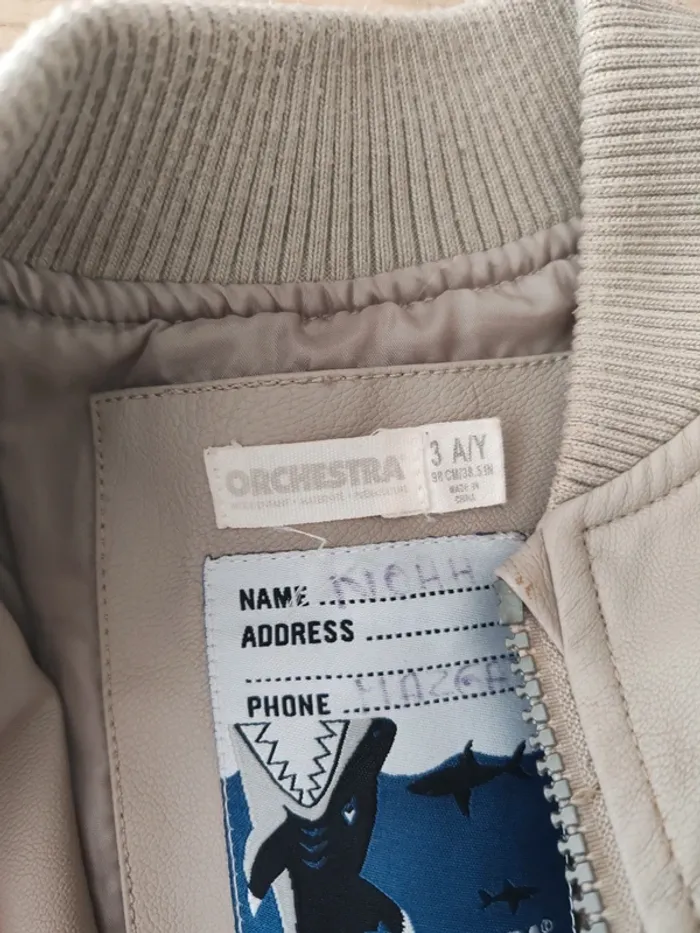 Veste semi cuir grise 3 ans orchestra - photo numéro 3