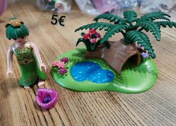 Playmobil jeune fille et son îlot