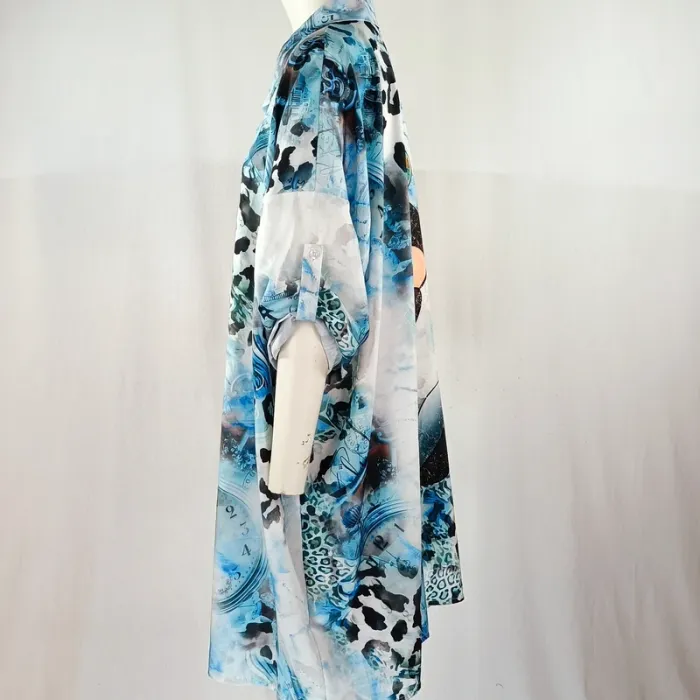 Long chemisier oversized Mickey Fantaisie - Made in Italy - S estimé A1189 - photo numéro 4