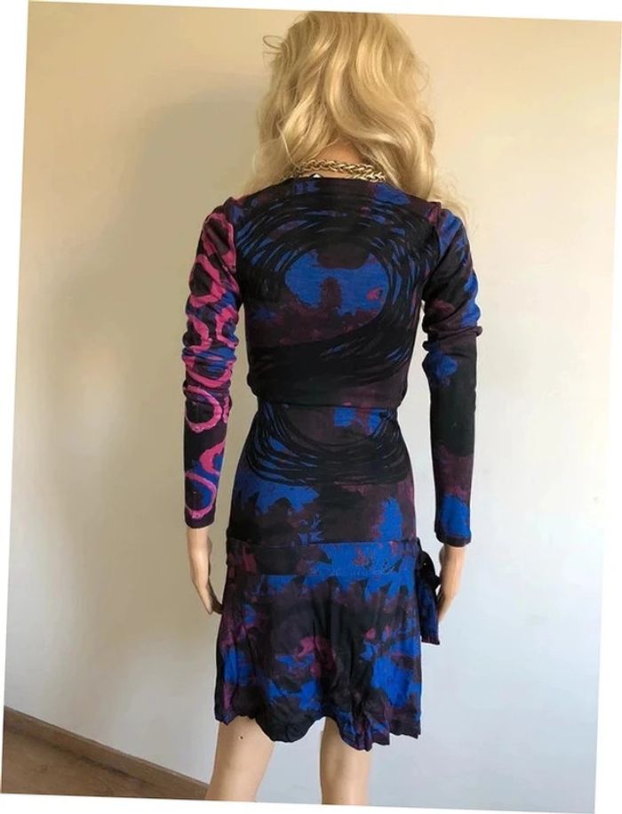 Robe imprimée neuve à manches longues Desigual taille XS - photo numéro 7