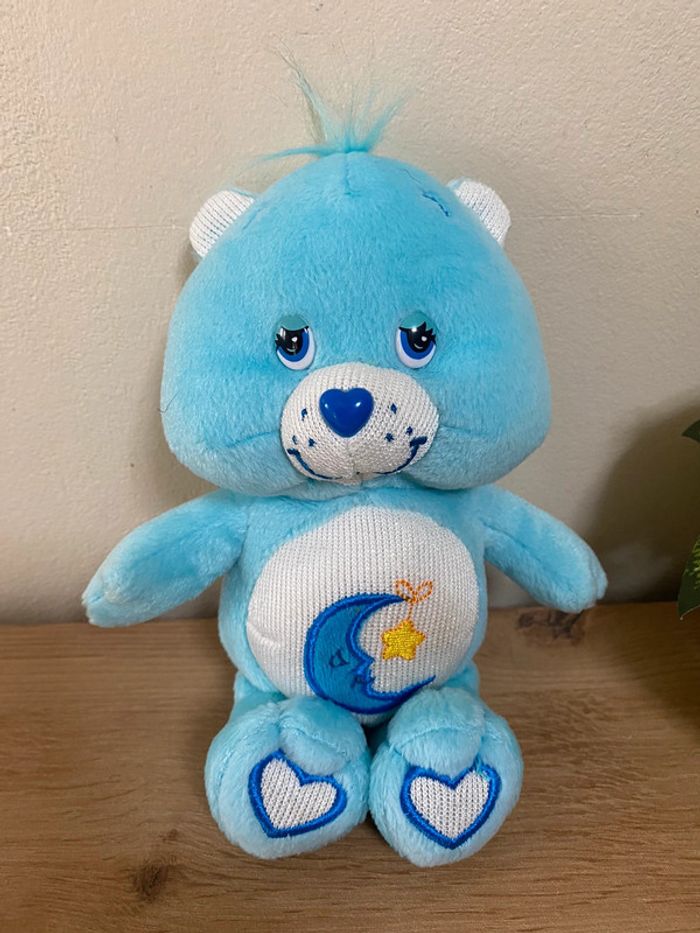 Doudou peluche bisounours bleu lune étoile annee 2005 care bears - photo numéro 2