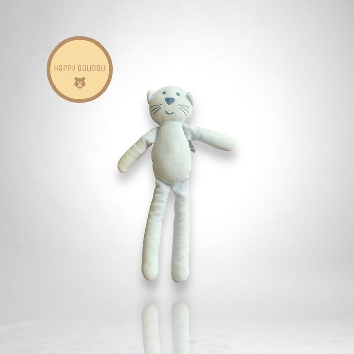 Doudou Peluche chat bleu Bout'chou A474 - photo numéro 2