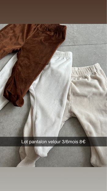 Lot de pantalon velour 