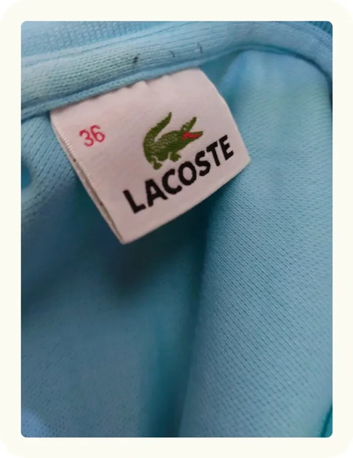 Polo bleu ciel femme Lacoste - photo numéro 6