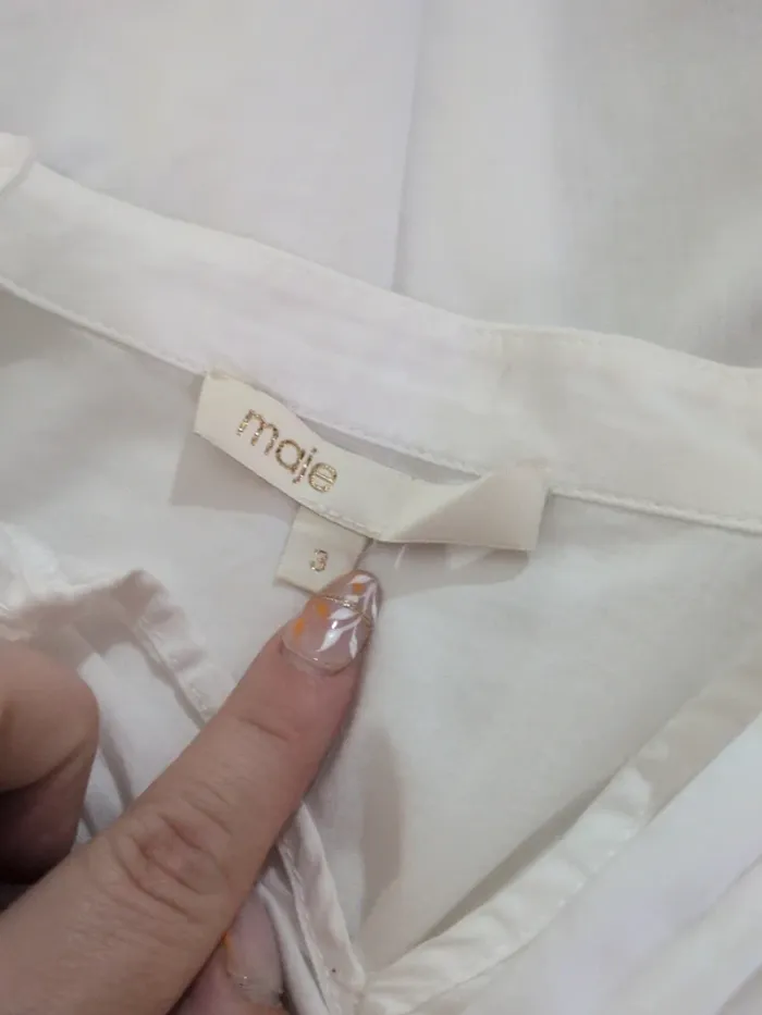 Chemisier blanc MAJE – Taille 3 (L) Très bon état - photo numéro 5