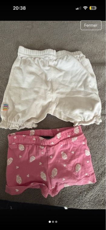 Lot de 2 shorts été 