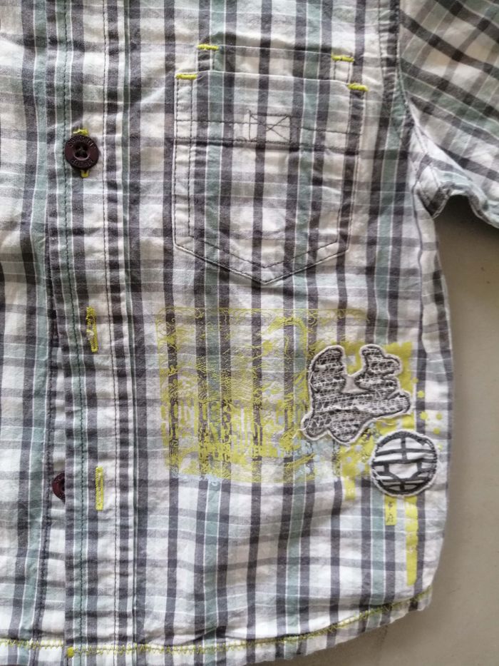 Chemise manches longues, très bon état, taille 2 ans marque Sergent Major - photo numéro 2