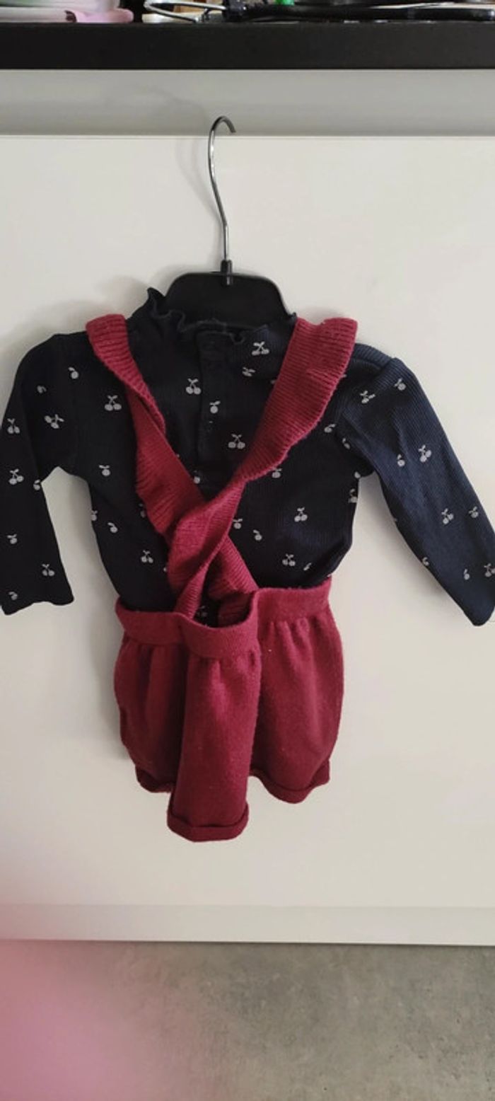 Ensemble jupe  + tee-shirt bébé fille Kiabi 3mois - photo numéro 2