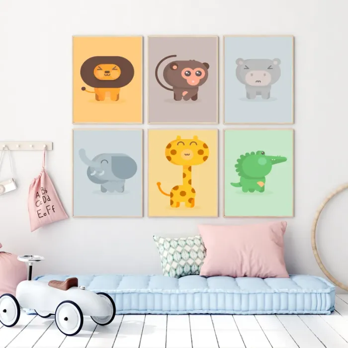 Affiches “Funny Jungle Friends” pour chambre enfant - photo numéro 3