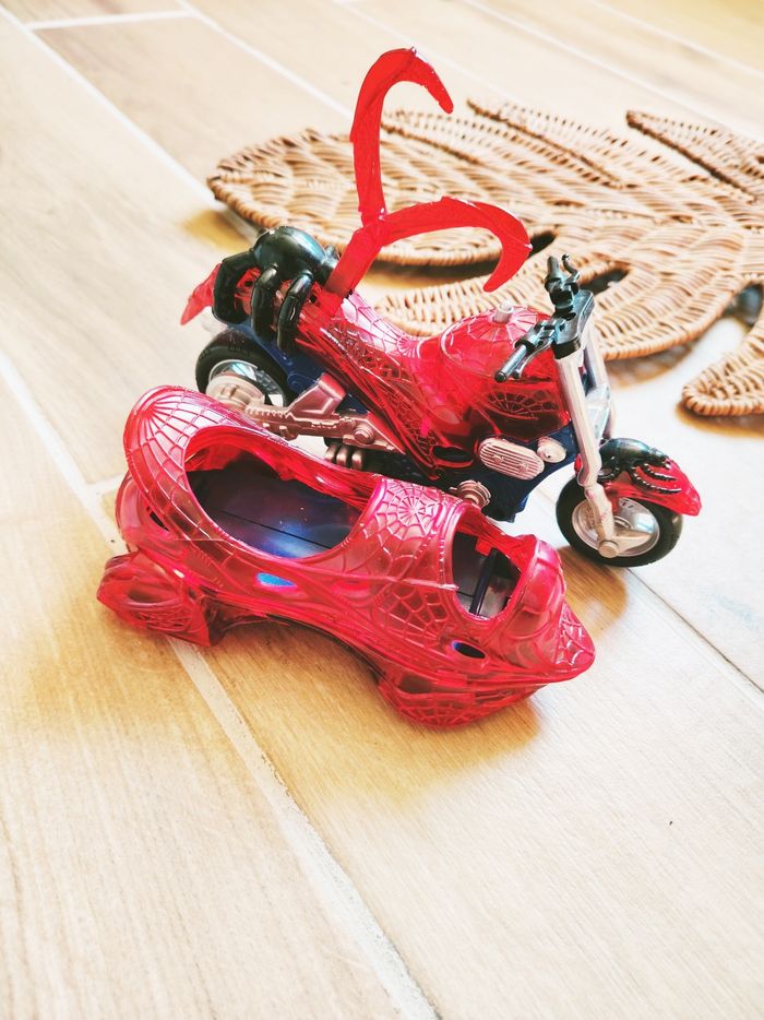 💫Spider-man véhicule moto side car web cycle Toy Biz 1998 - photo numéro 2
