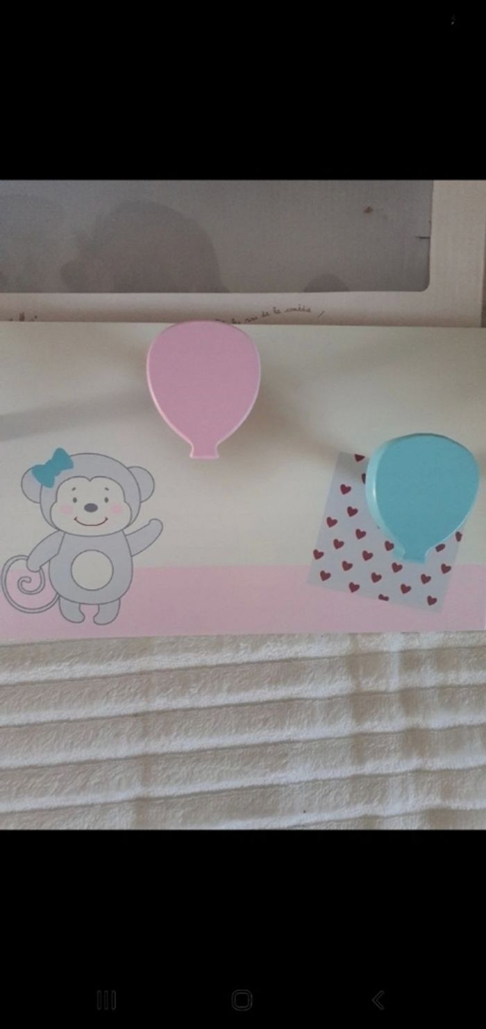 Jolo porte manteau 3 patères chambre bébé fille bebe9 - photo numéro 2
