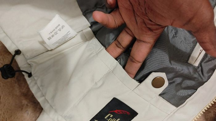 Grosse veste doudoune matelassée homme imperméable duvet plume blanc cassé beige chaude épaisse - photo numéro 12