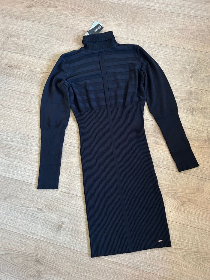 Robe pull noire neuve à manches longues Morgan taille XL (taille petit) - photo numéro 8