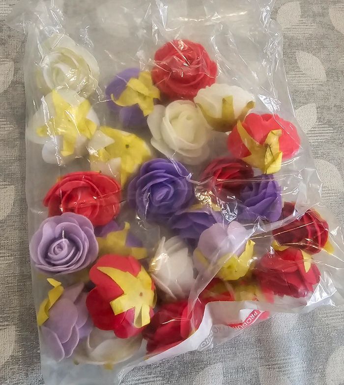 Roses en tissu pour activités