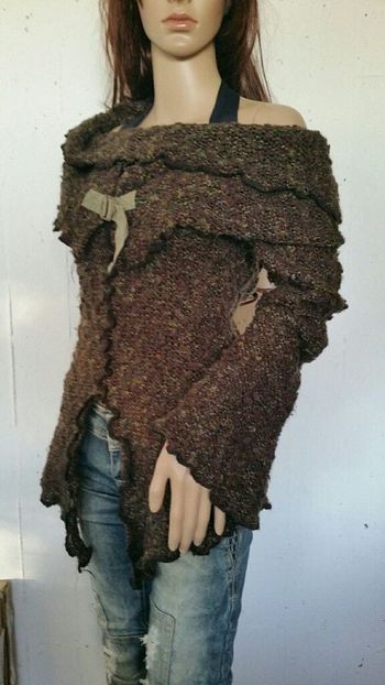 Pull Zone Bleue tout doux chaud moutonneux fluffy Pilou kaki