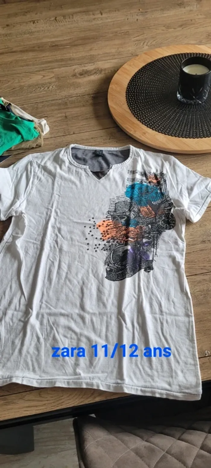 Lot 6 tee shirt garçon MC 12/14 ans - photo numéro 5