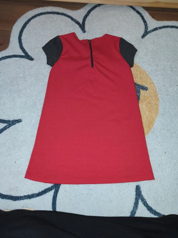 Robe rouge et noir droite classique made in italie 5 ans fille - photo numéro 3