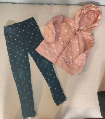 Tenue 4 ans jeans okaidi coeur et veste