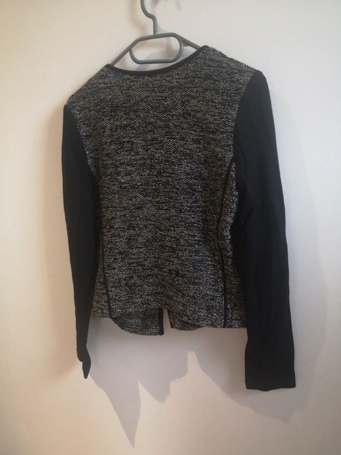 Veste noir brillante camaïeu - photo numéro 6