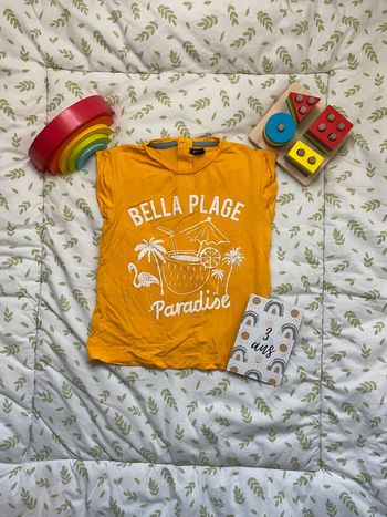 teeshirt manches courtes jaune 3 ans kiabi