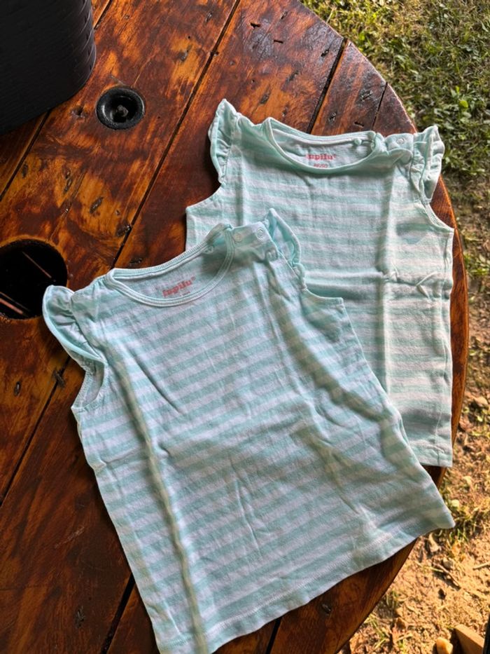 Lot 4 t-shirts manches courtes fille -18 mois - photo numéro 2