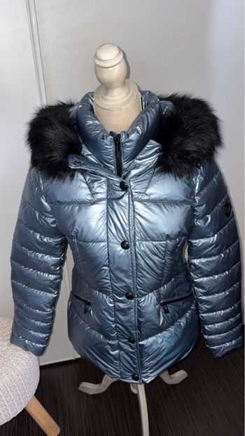 Morgan - Doudoune Courte Irisée - Taille 38 - Bleu Glacier - Neuve