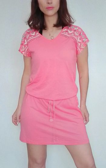 Robe d été casual rose Damart neuve taille 36
