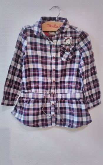 Chemise à carreaux cintrée