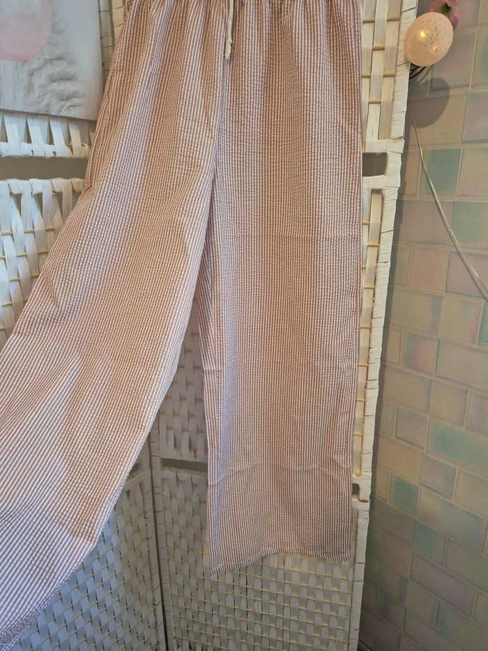 💕joli Pantalon large fluide et léger à rayures fille 16 ans SHEIN 💕 - photo numéro 5