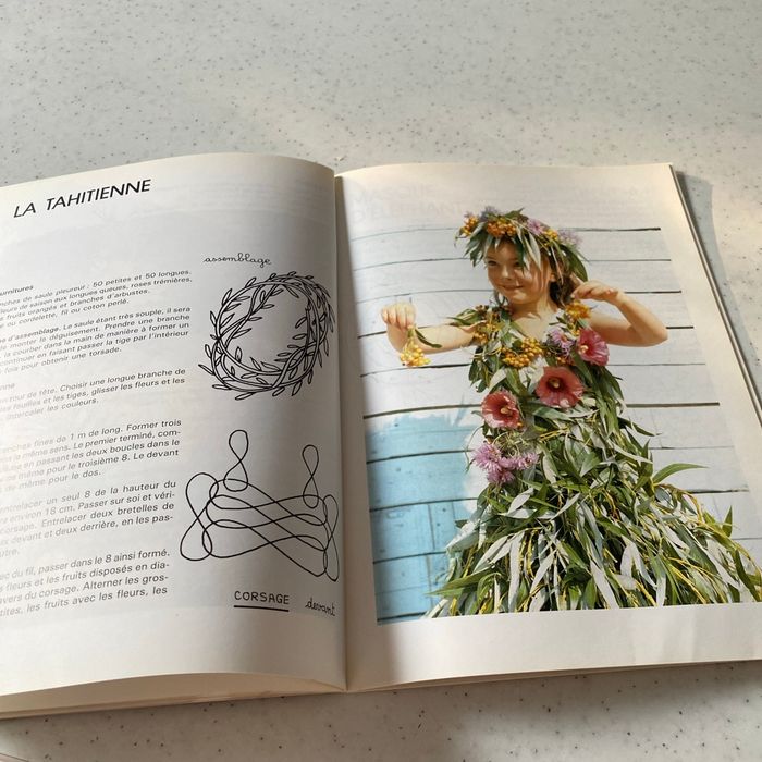 Livre costumes nature mousse coquilles feuilles - photo numéro 5