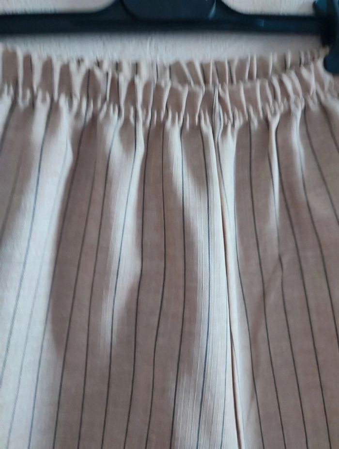 Pantalon Palazzo Beige Rayé - Taille Unique - photo numéro 3
