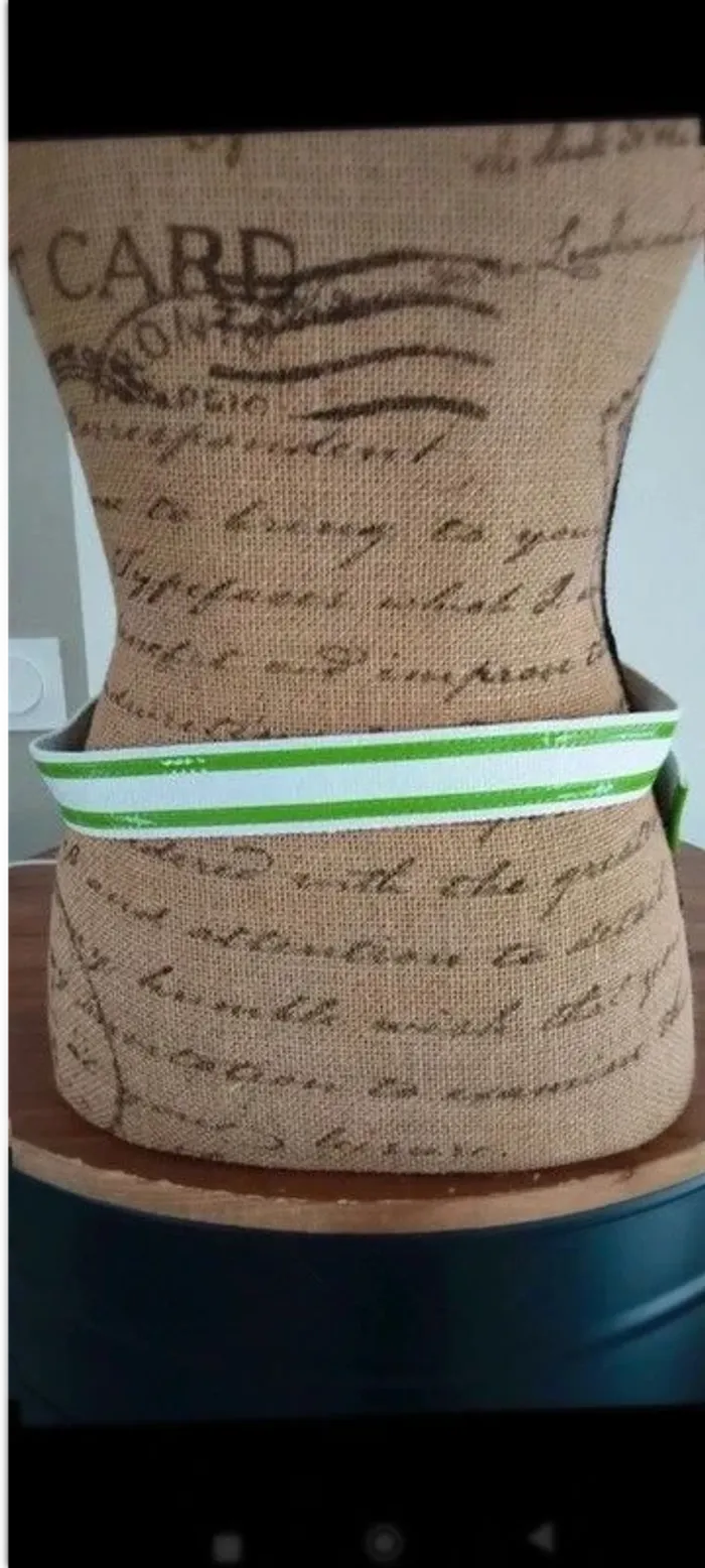 ceinture a bandes verte et blanche mixte 100 cm - photo numéro 5