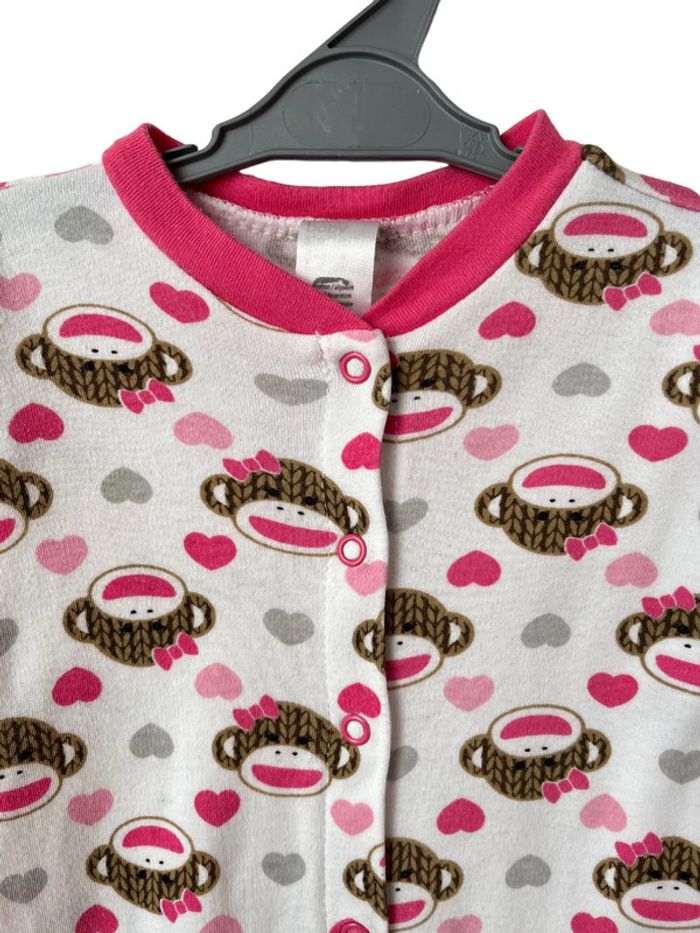 Pyjama coton (singes et coeurs) - Baby Starters 3 mois - photo numéro 2