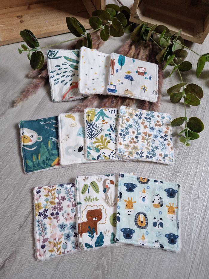 Lot 10 Lingettes Lavable