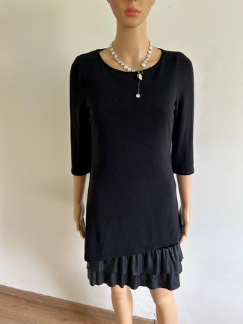 Robe pull noire bi matière Rinascimento taille S TBE