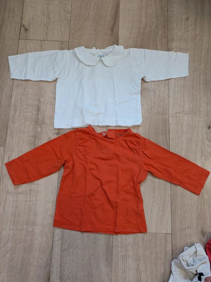 Lot 17 tee-shirt manches longues 12 Mois 74cm - photo numéro 2