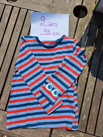 Tee shirt manches longues 92 cm