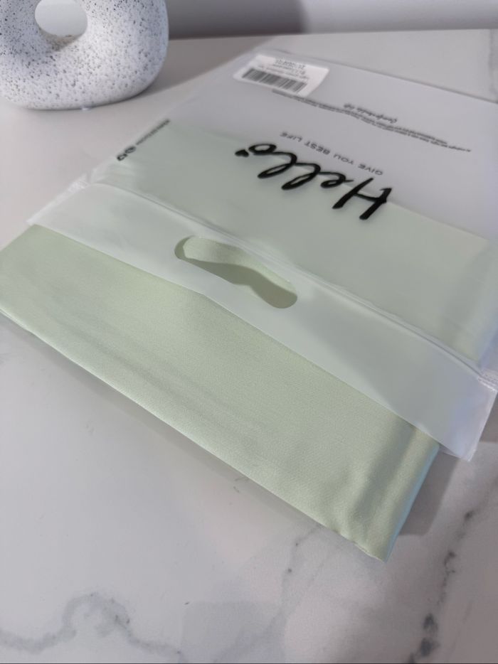 Taie d'oreiller soie de mûrier Vert clair Neuve 19momme