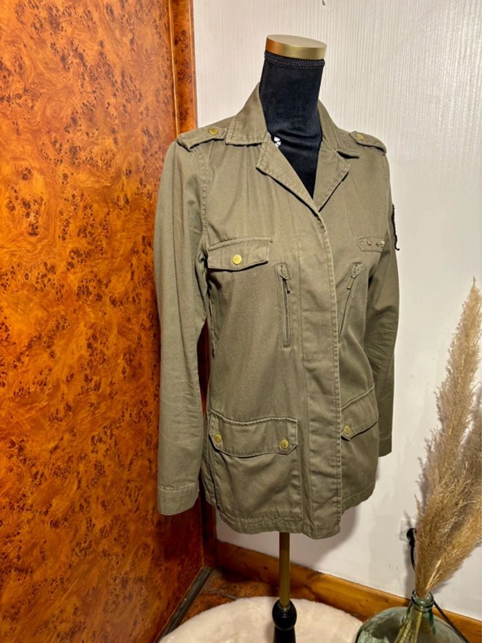 Veste militaire kaki Soft Grey La Redoute - Taille 36 - Style casual & tendance - photo numéro 4