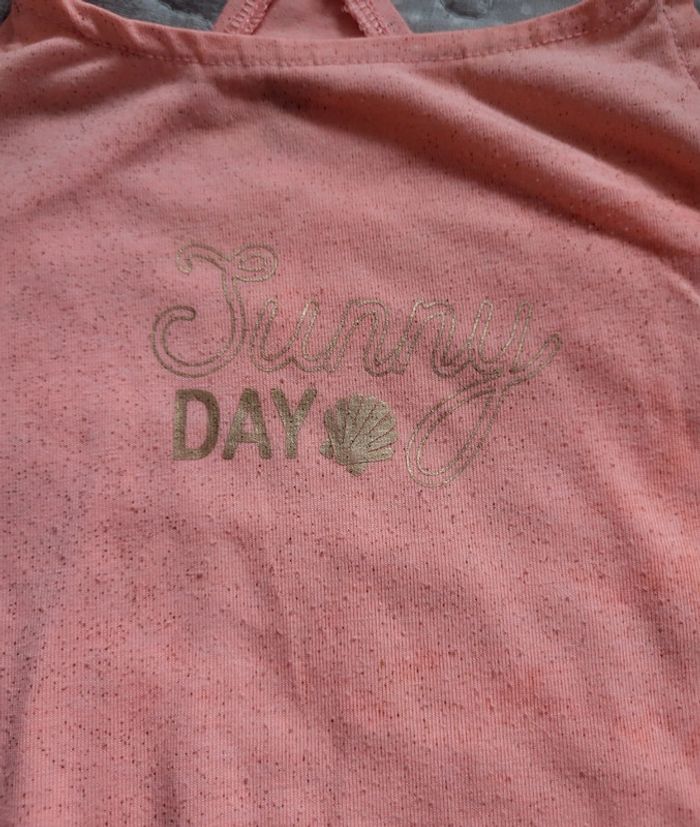 Robe d'été corail pailleté 5 ans - photo numéro 2