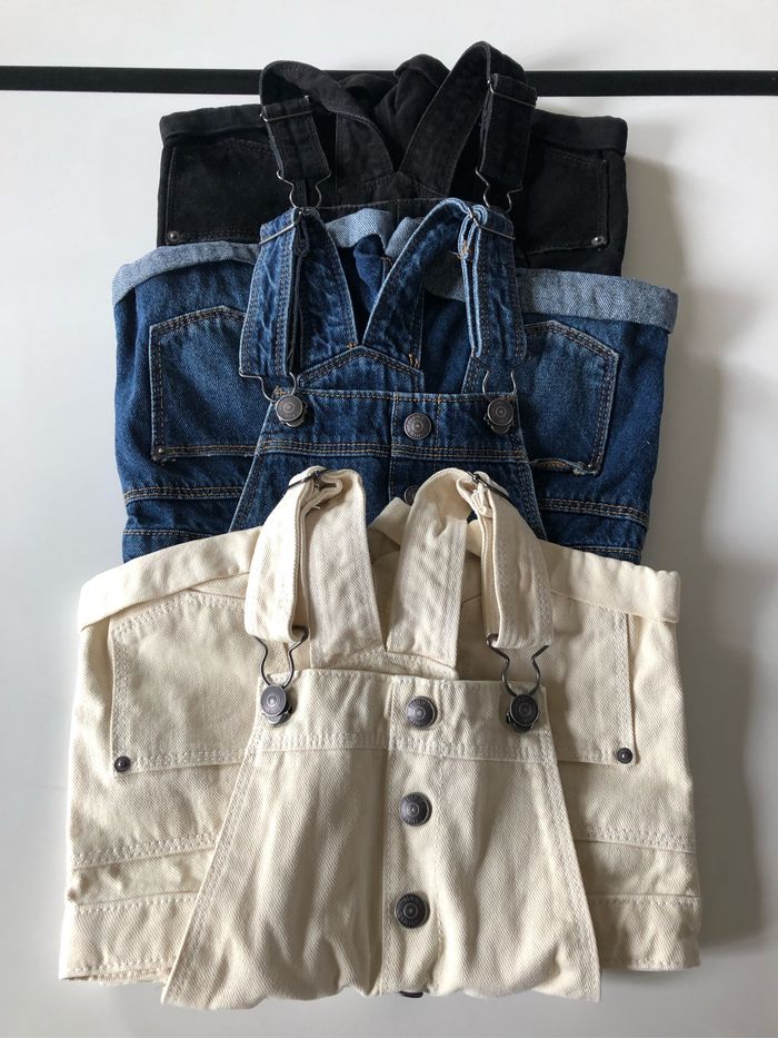 Lot de 3 salopettes en jean - photo numéro 3