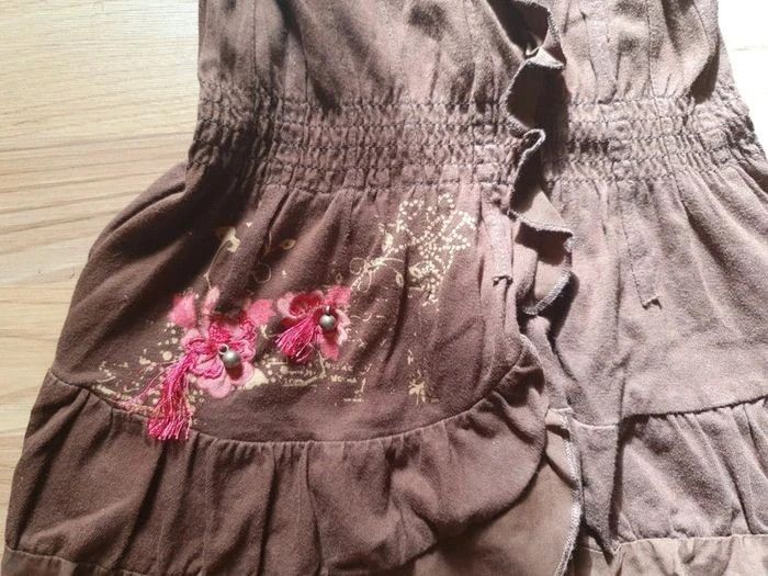 robe marese 2 ans marron fleurs - photo numéro 4