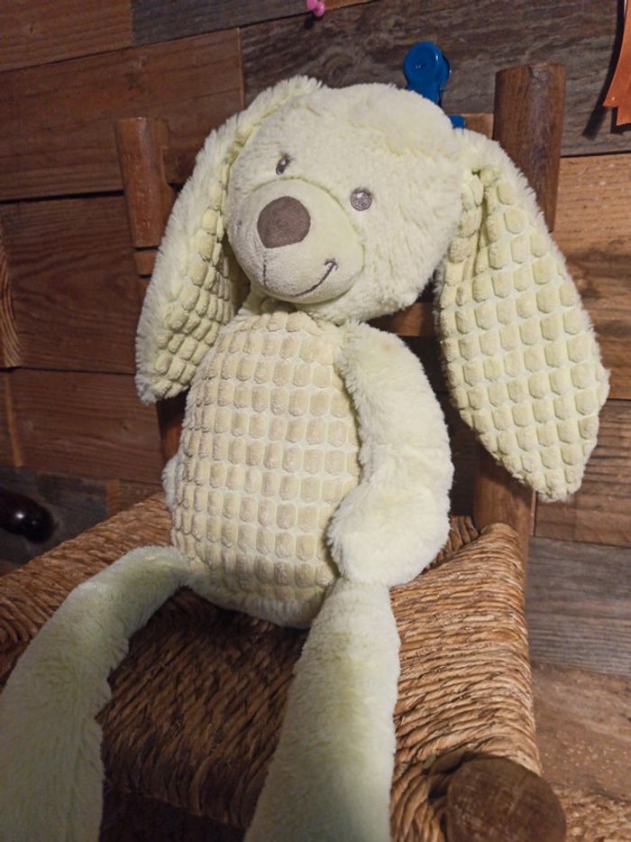 Peluche lapin vert Nicotoy tbe - photo numéro 2