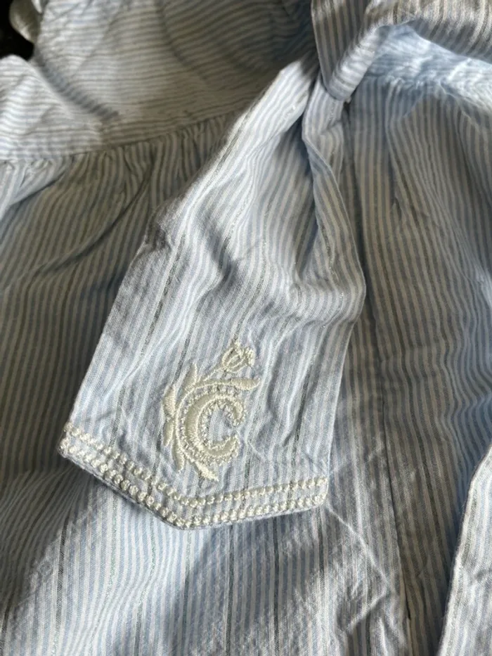 Robe bretelle bleue clair 6 mois Chloé - photo numéro 5