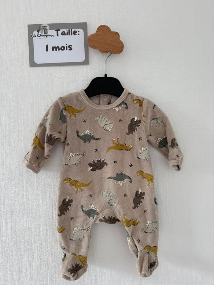 Pyjama / dors bien / grenouillère dinosaures - taille 1 mois 🌼