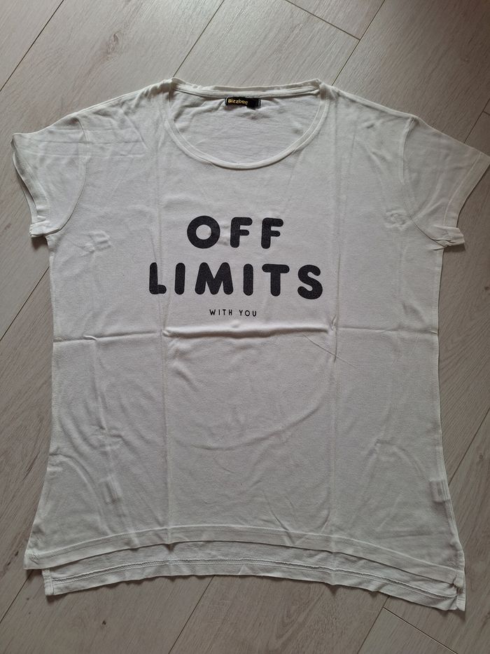 Tshirt manches courtes blanc Bizzbee - photo numéro 2