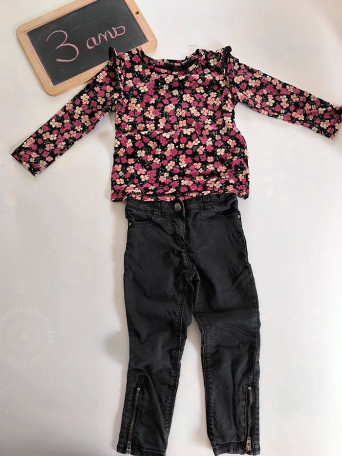 Lot 1 t-shirt manches longues et 1 pantalon Orchestra taille 3 ans en très bon état