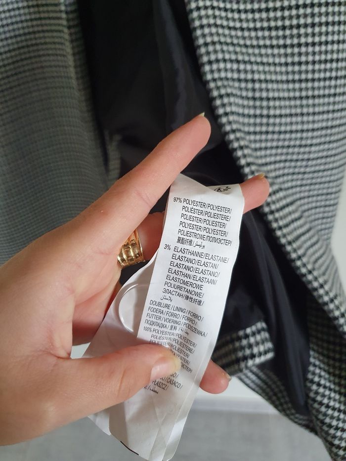 Manteau long pied de poule Kiabi M - photo numéro 7